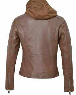Veste en Cuir Coria cognac