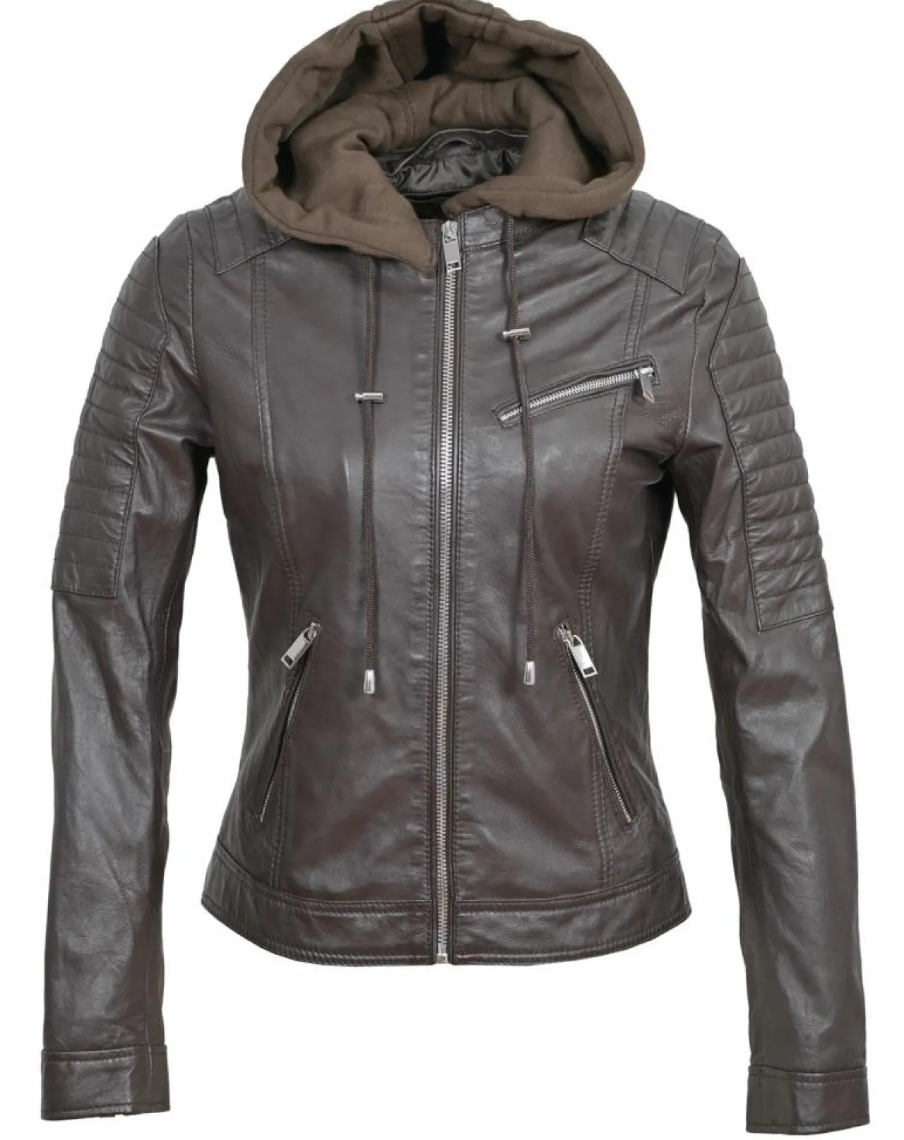 Veste en Cuir Coria marron