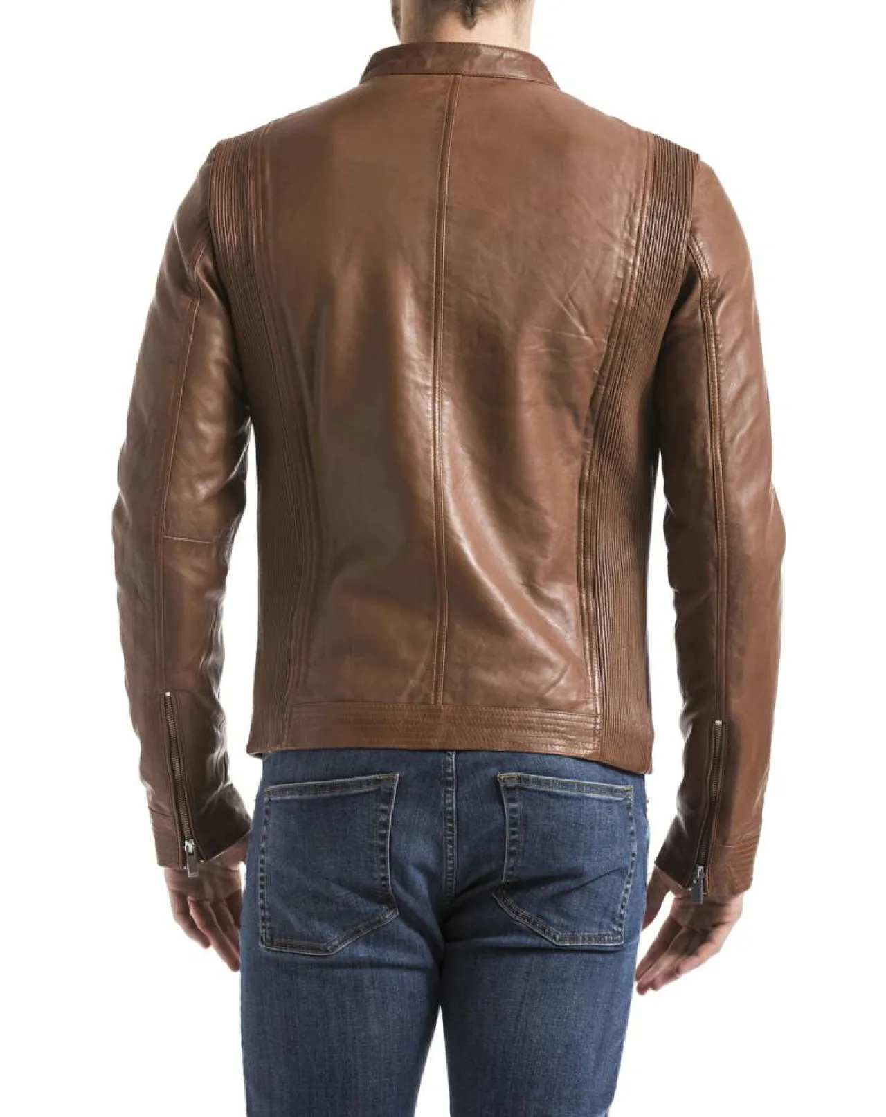 Veste en Cuir Corrib cognac