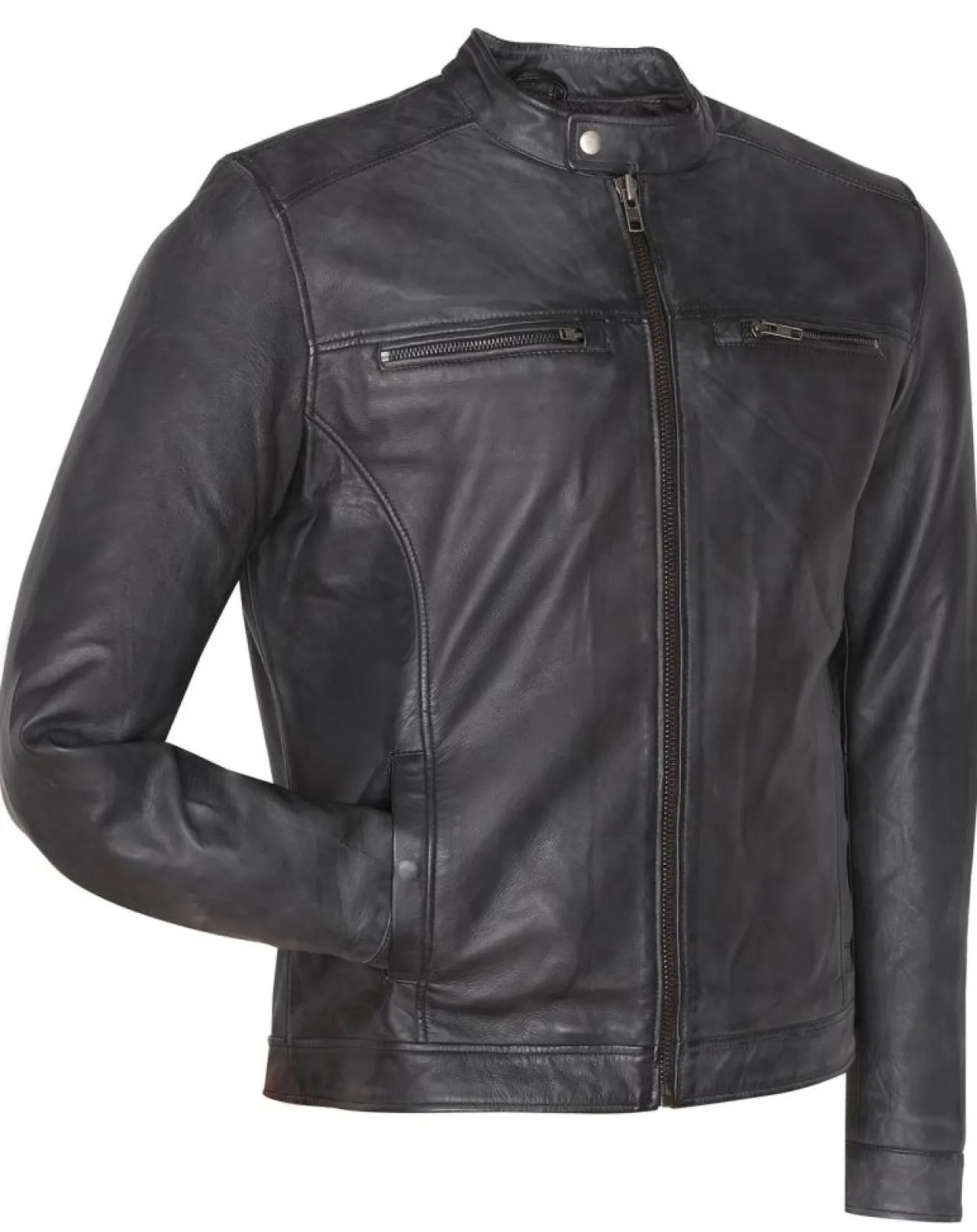 Veste en Cuir Corto noire