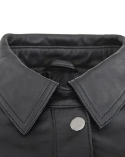 Veste en Cuir d'Agneau Christine noire