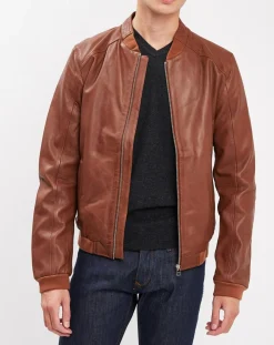 Veste en Cuir Douro cognac