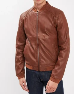 Veste en Cuir Douro cognac