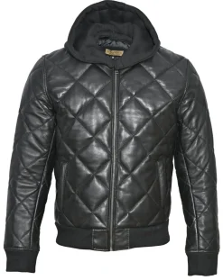 Veste en Cuir Down noir