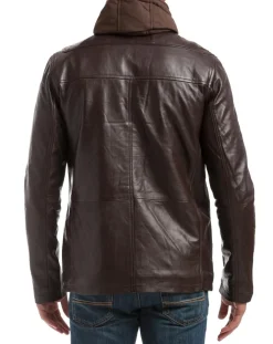 Veste en Cuir Elgon marron