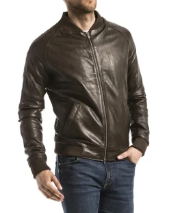 Veste en Cuir Eze marron