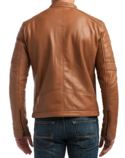 Veste en Cuir Flash cognac