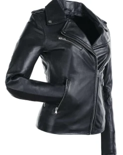 Veste en Cuir Hortence noire