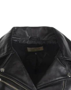 Veste en Cuir Hortence noire