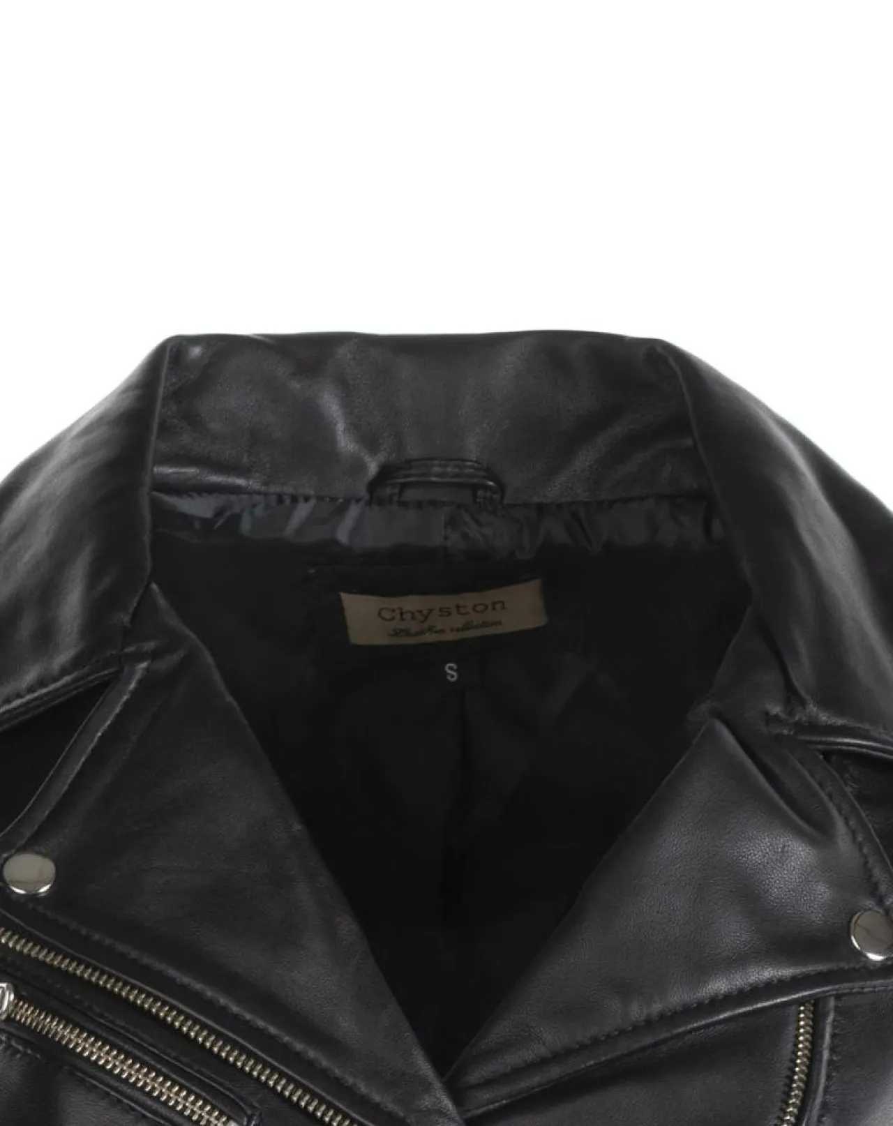 Veste en Cuir Hortence noire