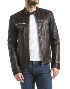 Veste en Cuir Idannus marron