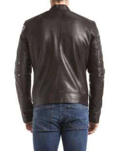 Veste en Cuir Idannus marron