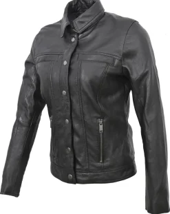 Veste en Cuir Isia noire