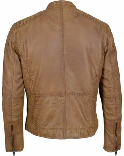 Veste en Cuir Jefferson cognac