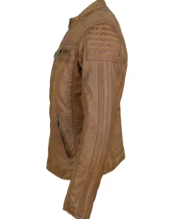 Veste en Cuir Jefferson cognac