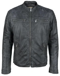 Veste en Cuir Jefferson noire
