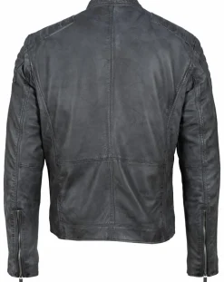 Veste en Cuir Jefferson noire