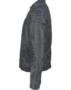 Veste en Cuir Jefferson noire