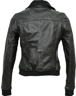 Veste en Cuir Kaia noire