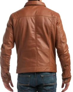 Veste en Cuir Karlton cognac