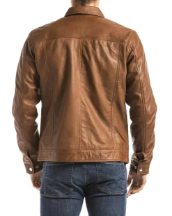 Veste en Cuir Koluton cognac