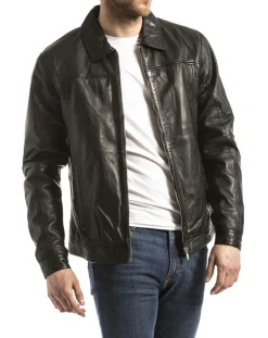 Veste en cuir Koluton noire