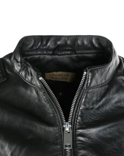 Veste en Cuir Lena noire