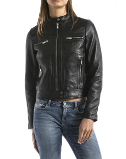 Veste en Cuir Madeira noire