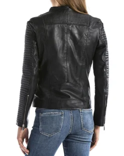 Veste en Cuir Maritza noire