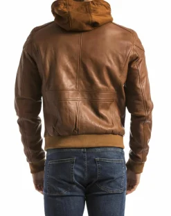 Veste en Cuir Maros cognac