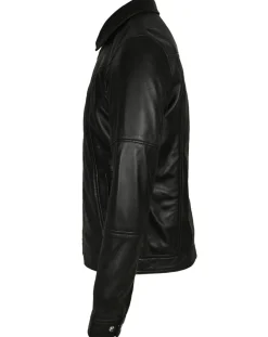 Veste en Cuir Micky noire