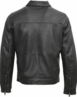 Veste en Cuir Niort noire