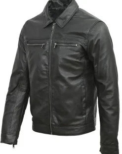 Veste en Cuir Niort noire