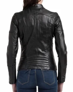 Veste en Cuir Nova noire