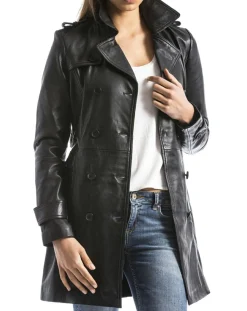 Veste en Cuir Oka noire