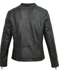 Veste en Cuir Ornelle noire