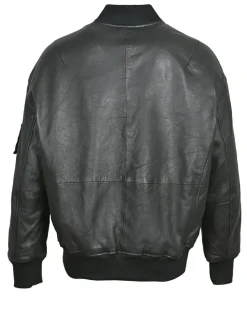 Veste en Cuir Oversize Cassylia noire