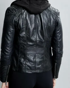Veste en Cuir Pensacola noire