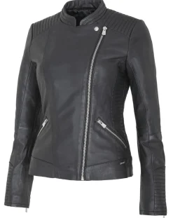 Veste en Cuir Rosalie noire