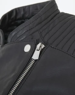 Veste en Cuir Rosalie noire