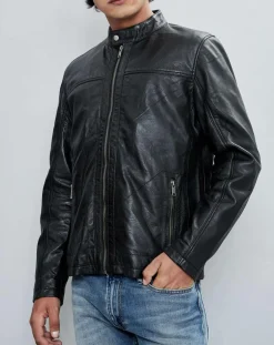 Veste en Cuir Taylor noire