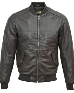 Veste en Cuir Theo marron