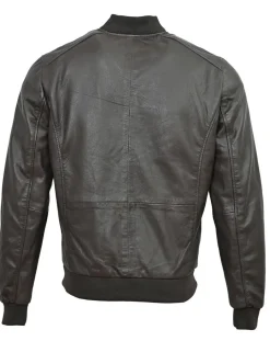 Veste en Cuir Theo marron