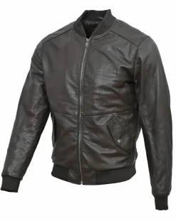 Veste en Cuir Theo marron