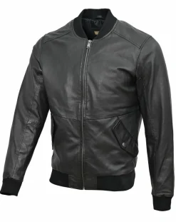 Veste en Cuir Theo noire