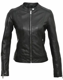 Veste en Cuir Tia noire
