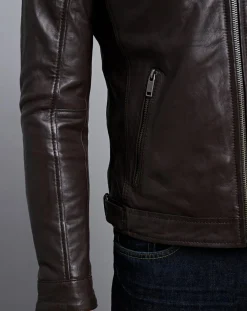 Veste en Cuir Timoty marron