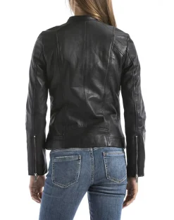 Veste en Cuir Varenne noire