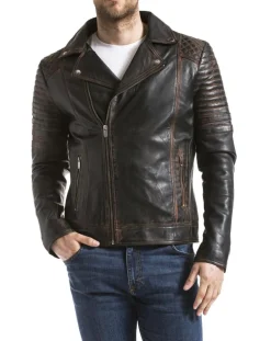 Veste en Cuir Varus marron vintage