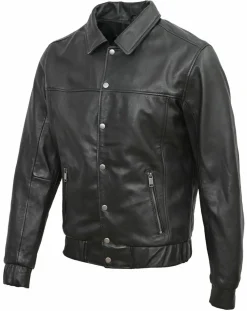 Veste en Cuir Yan noire